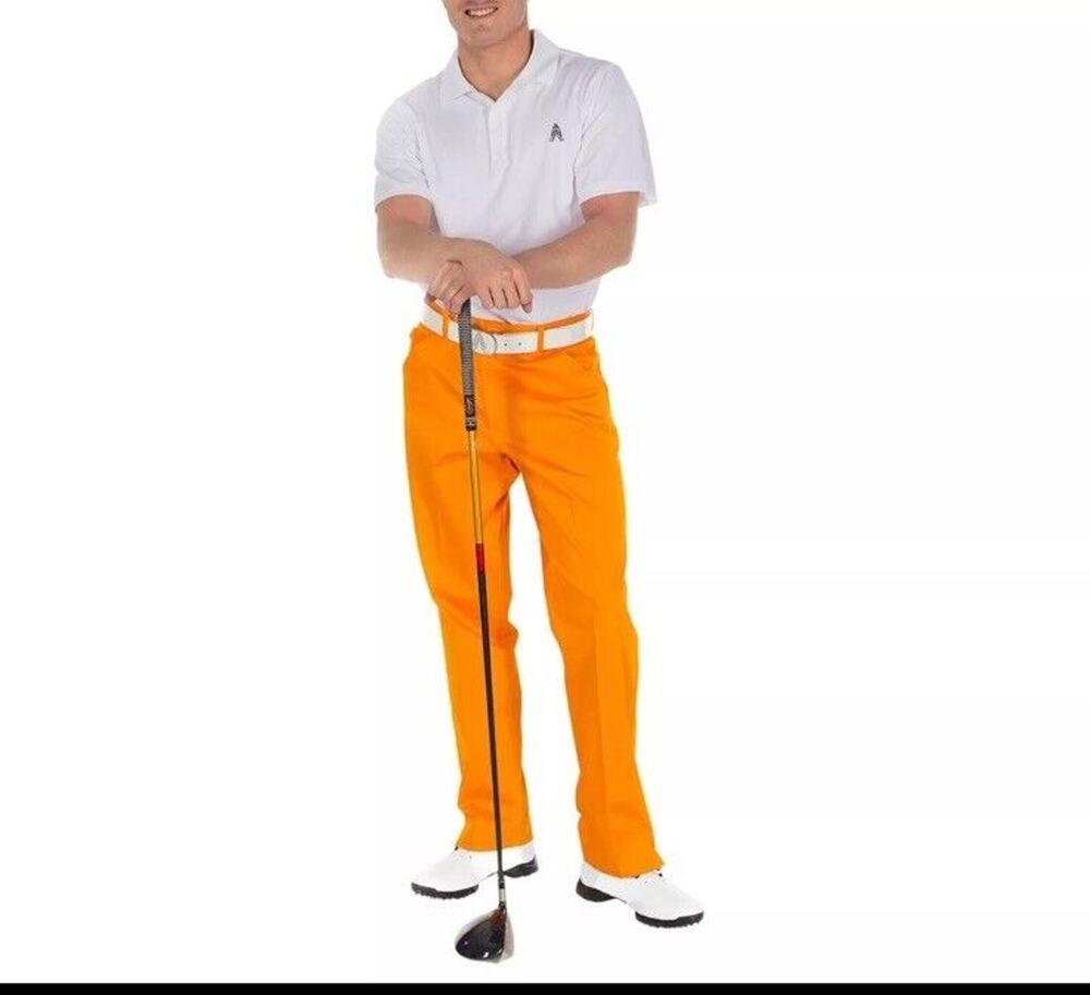 Royal and Awesome Men`s Golf Pants Orange Slice Golf Pants Waist 32x30